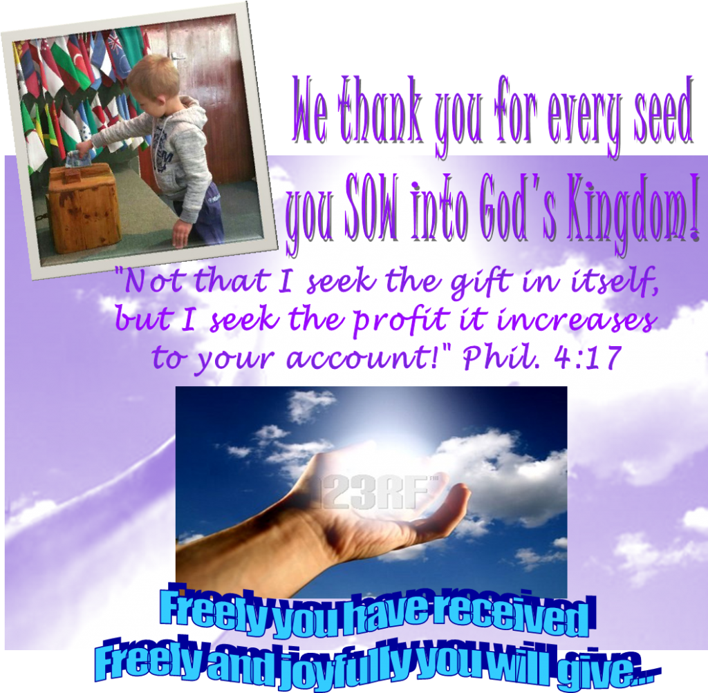 Freely given for contributions